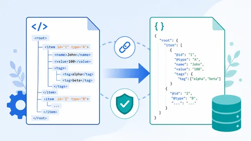 XML をロスなく JSON に変換する方法